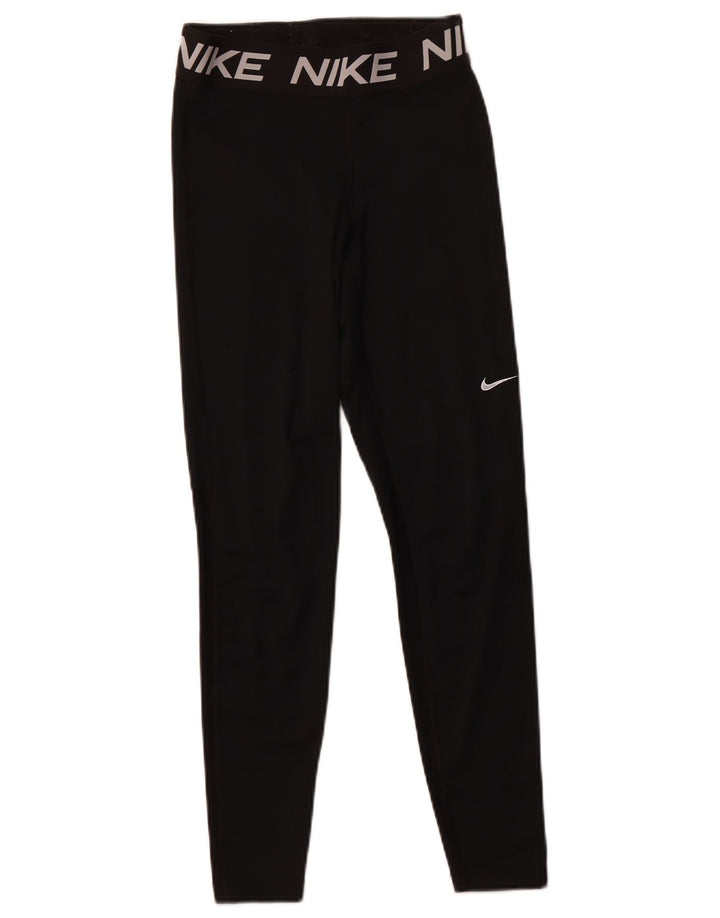 Γυναικεία γραφικά κολάν NIKE Dri Fit UK 8 Small Black Polyester