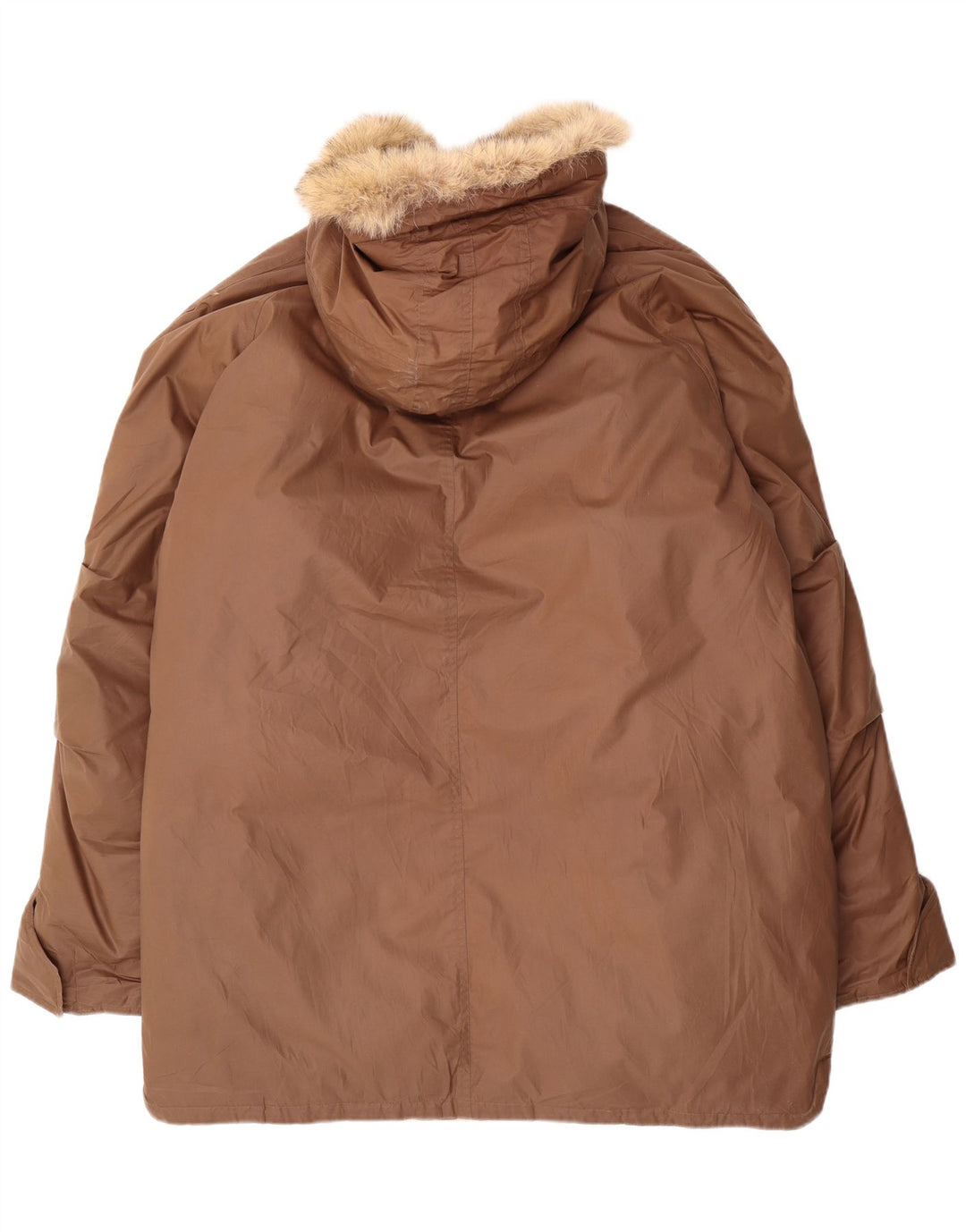 Ανδρικό παλτό DIESEL με κουκούλα με επένδυση UK 44 2XL καφέ πολυεστέρας