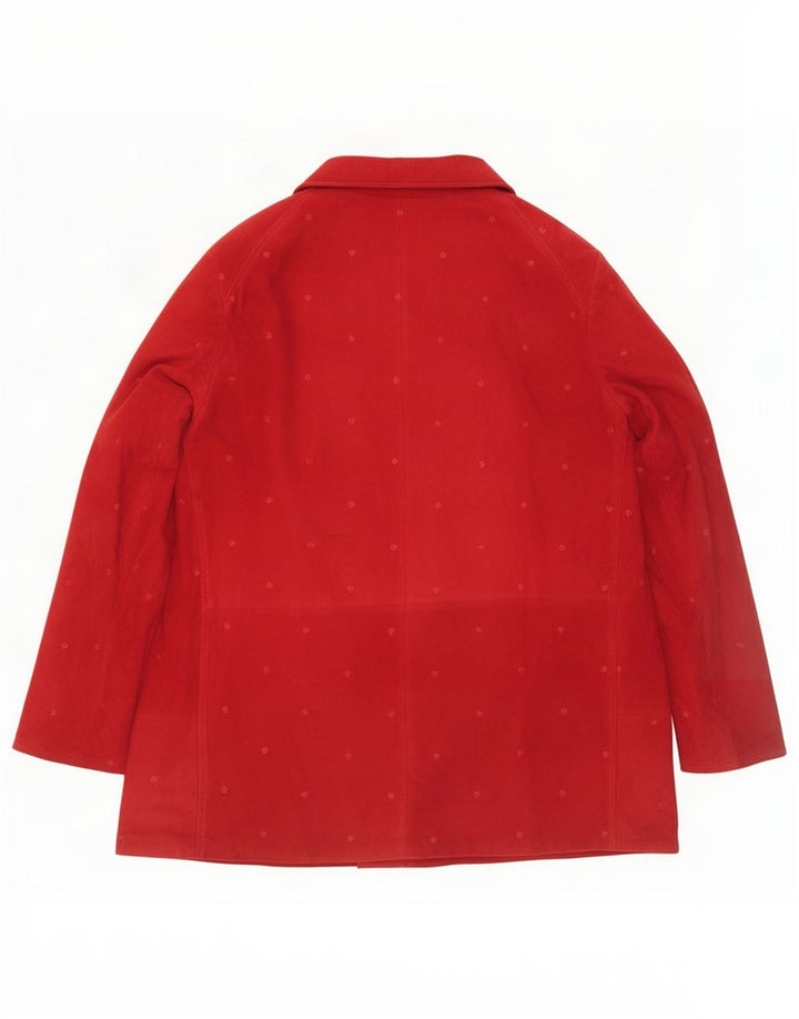 NVSCO Γυναικείο Suede Jacket UK 18 XL Κόκκινο Δερμάτινο
