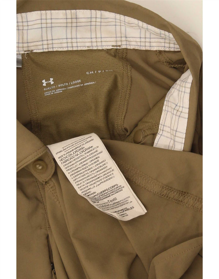 Under Armour Ανδρικό πουκάμισο Loose Fit Μικρό χακί πολυεστέρα