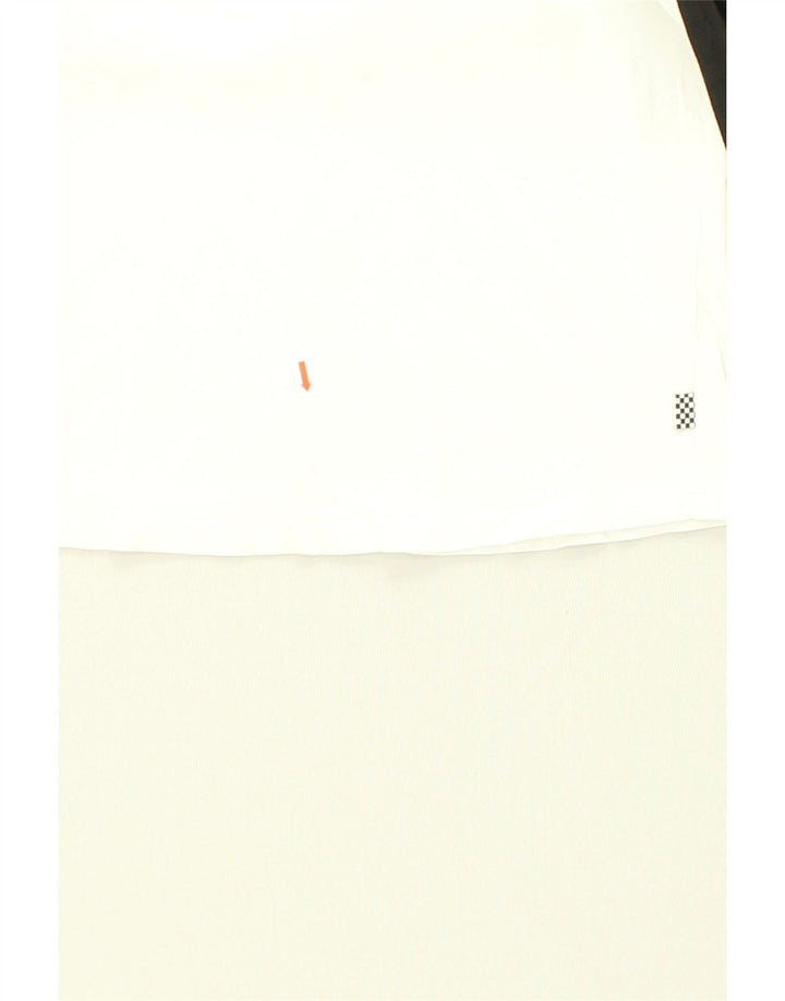 VANS Girls Graphic Top Long Sleeve 13-14 Years Large White Colourblock | Vintage Vans | Thrift | Second-Hand Vans | Used Clothing | Messina Hembry 