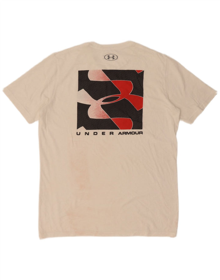 Ανδρικό μπλουζάκι Under Armour Heat Gear Graphic Top Medium White