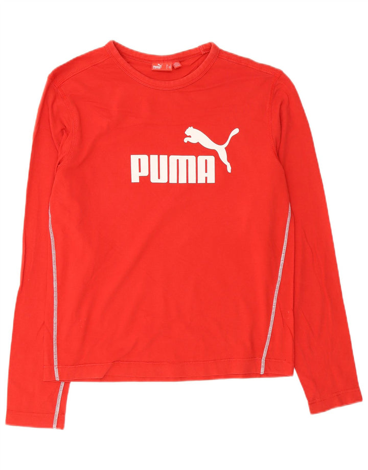 Ανδρικό γραφικό τοπ μακρυμάνικο Puma μικρό κόκκινο