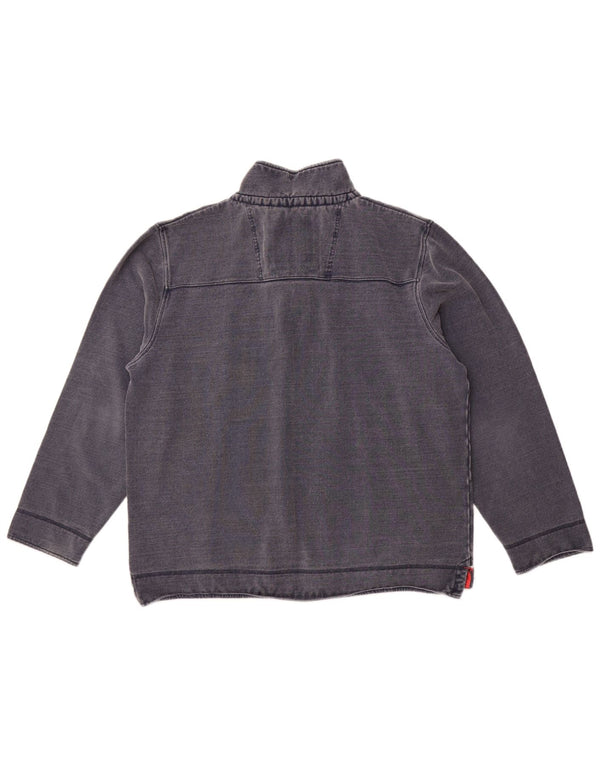 Ανδρικό φούτερ με φερμουάρ Crew Clothing Jumper 2XL Navy Blue Cotton