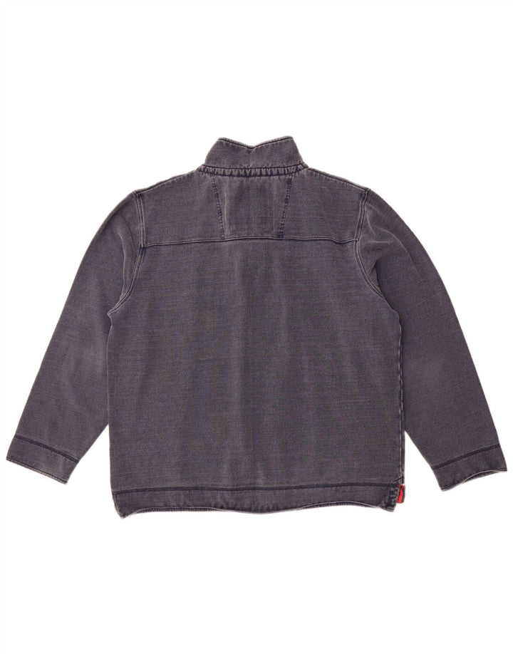 Ανδρικό φούτερ με φερμουάρ Crew Clothing Jumper 2XL Navy Blue Cotton