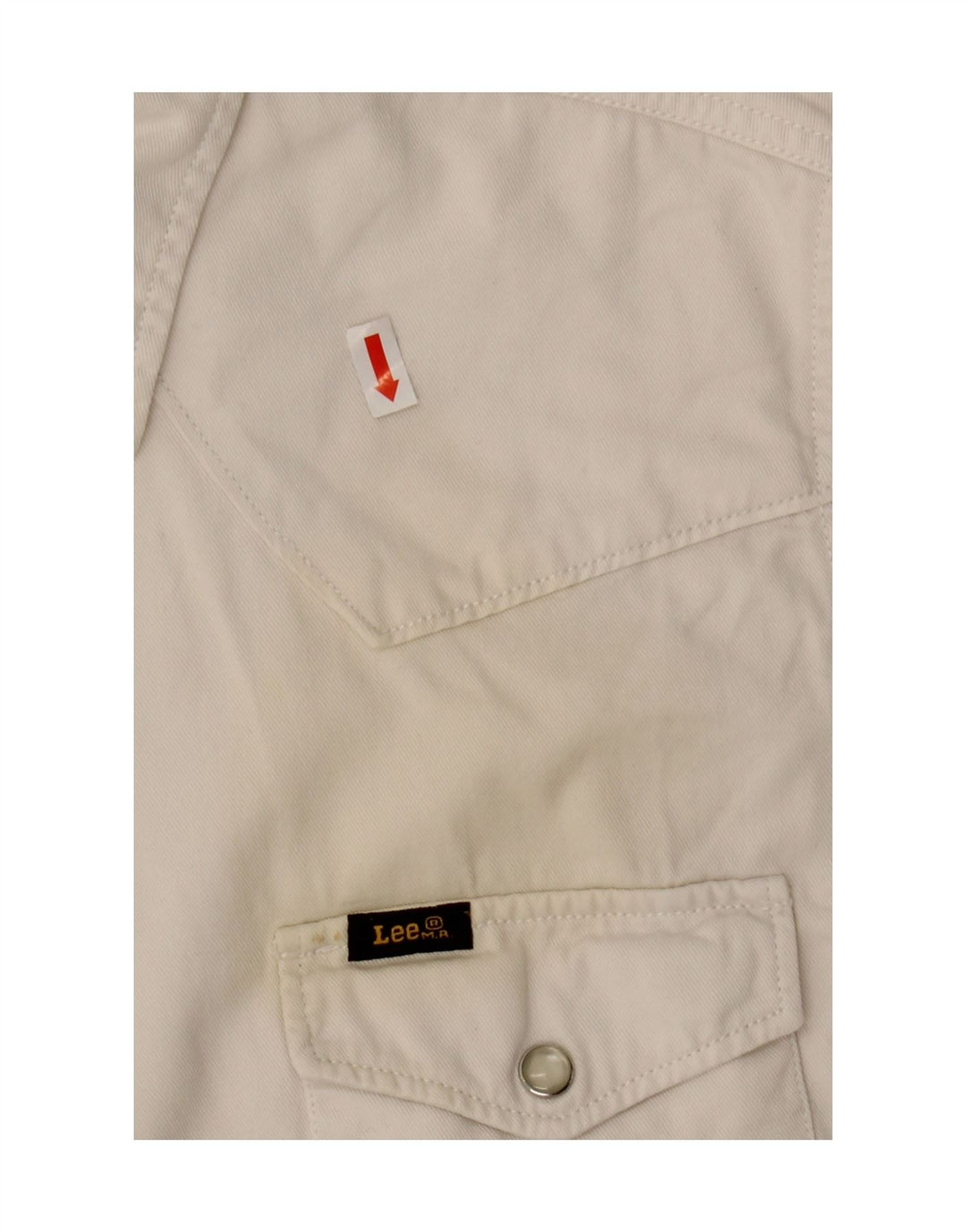 Lee Γυναικείο Τζιν Πουκάμισο UK 14 Μεσαίο λευκό βαμβακερό