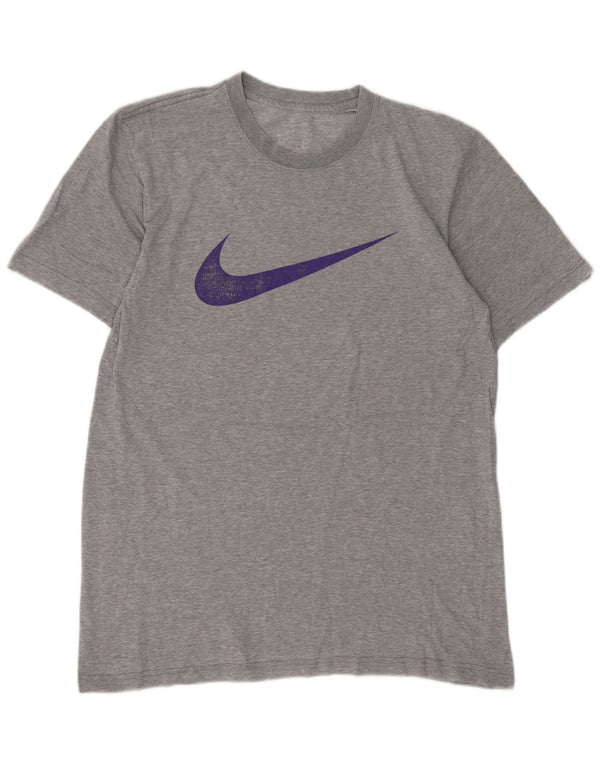 Ανδρικό γραφικό μπλουζάκι Nike Standard Fit Top UK 38/40 μεσαίο γκρι βαμβακερό