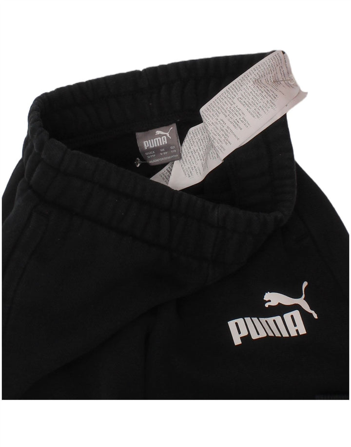 Puma Boys Graphic φόρμα παντελόνι Joggers 4-5 ετών Μαύρο βαμβακερό