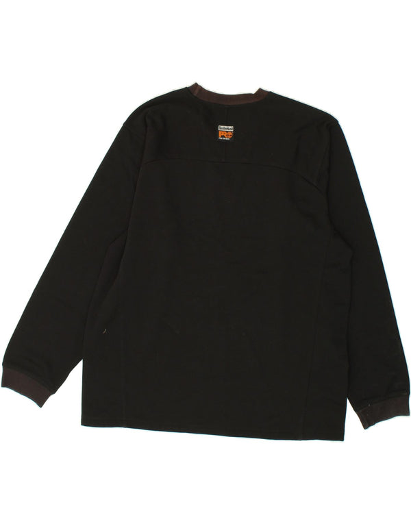TIMBERLAND Ανδρικό ψηλό γραφικό φούτερ Jumper 2XL Μαύρο βαμβακερό