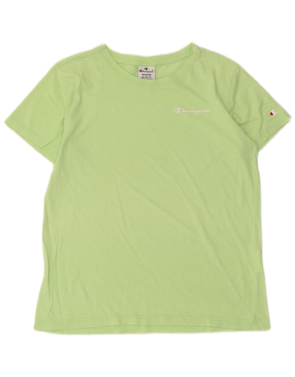Champion Γυναικείο T-Shirt Top UK 12 Μεσαίο πράσινο βαμβακερό