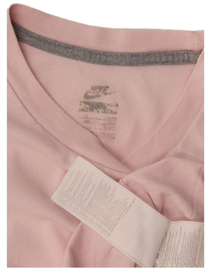 Ανδρικό μπλουζάκι Nike, μεσαίο ροζ βαμβακερό