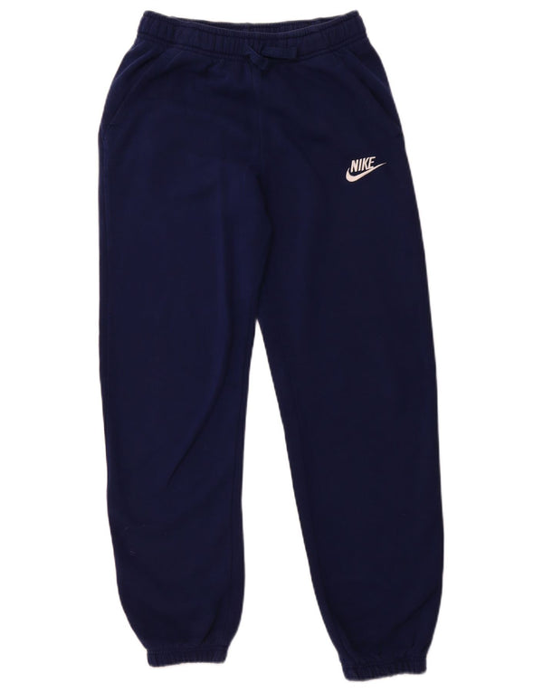 NIKE Boys Tracksuit Trousers Joggers 13-14 Years XL  Navy Blue Cotton
