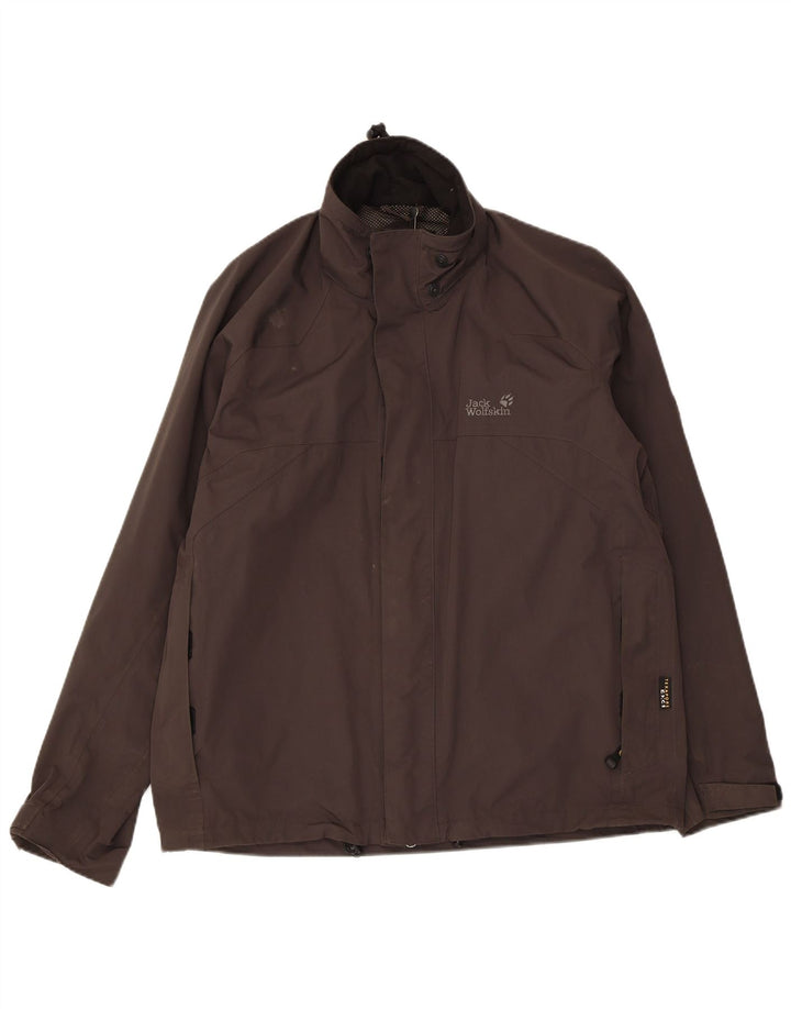 Jack Wolfskin Ανδρικό μπουφάν βροχής UK 40/42 Large Grey Polyamide