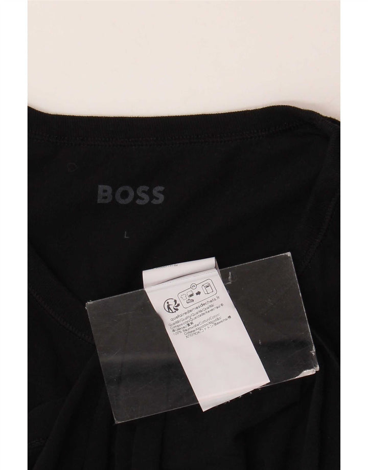 Ανδρικό T-Shirt Hugo Boss Top μεγάλο μαύρο βαμβακερό