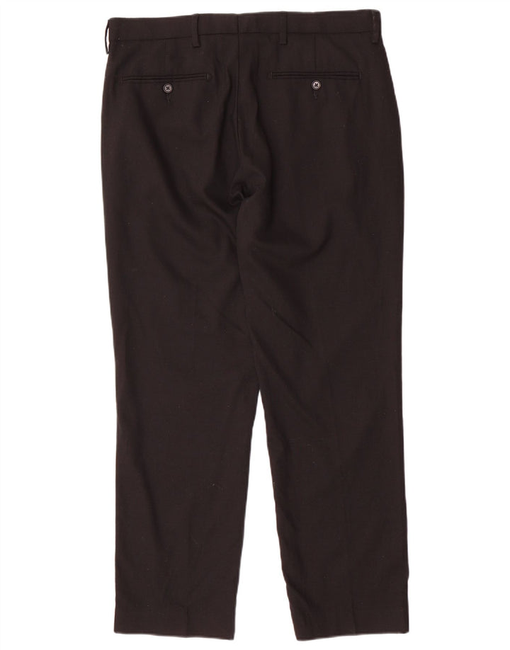 Marks & Spencer Ανδρικό παντελόνι Chino με κανονική εφαρμογή W34 L29 Μαύρο μάλλινο