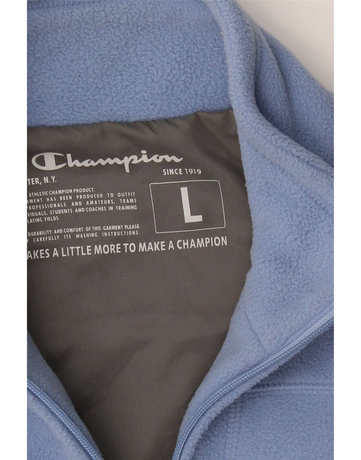 CHAMPION Mens Fleece Jacket UK 40 Large Blue Polyester Vintage Champion and Second-Hand Champion from Messina Hembry 