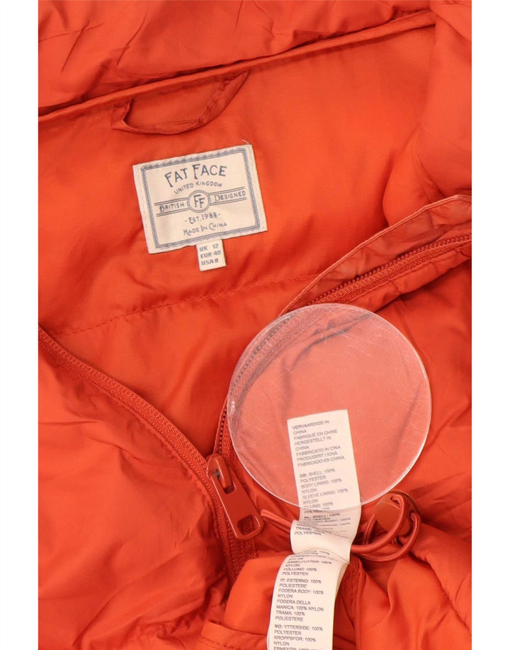 Fat Face Γυναικείο μπουφάν με επένδυση UK 12 Medium Orange Polyester