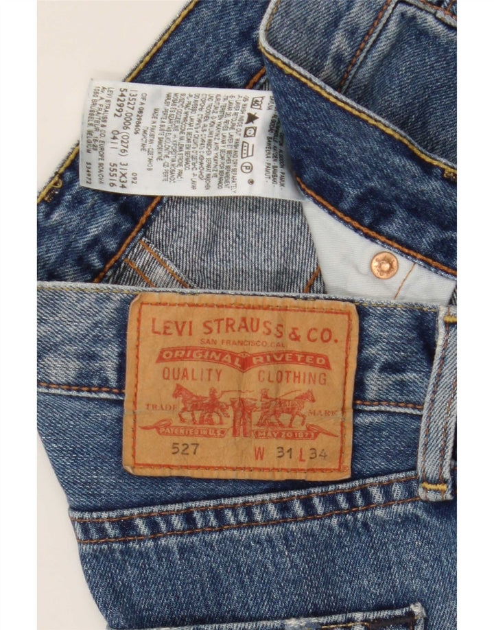Levi's Mens 527 Bootcut Jeans W31 L31 Blue Cotton