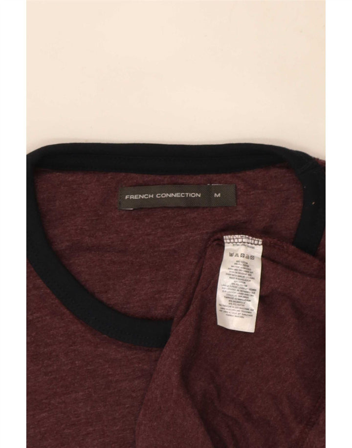 Ανδρικό T-Shirt French Connection Τοπ από μεσαίο μπορντό βαμβάκι