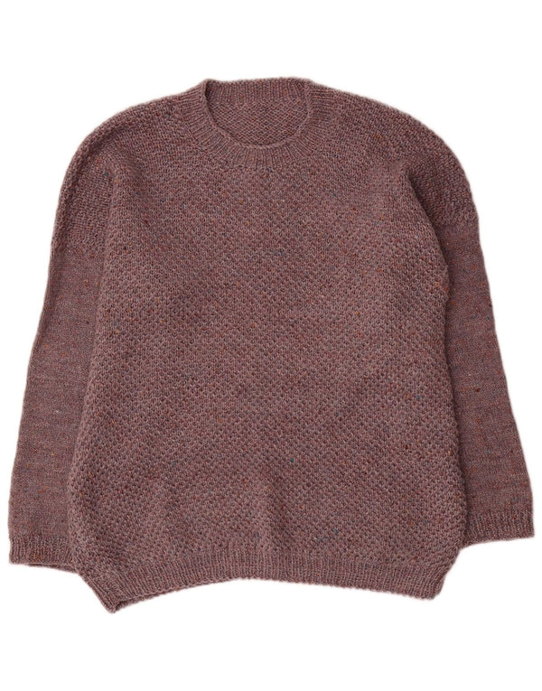 Vintage γυναικείο πουλόβερ με λαιμόκοψη UK 18 XL σε καφέ φλιτζάνι