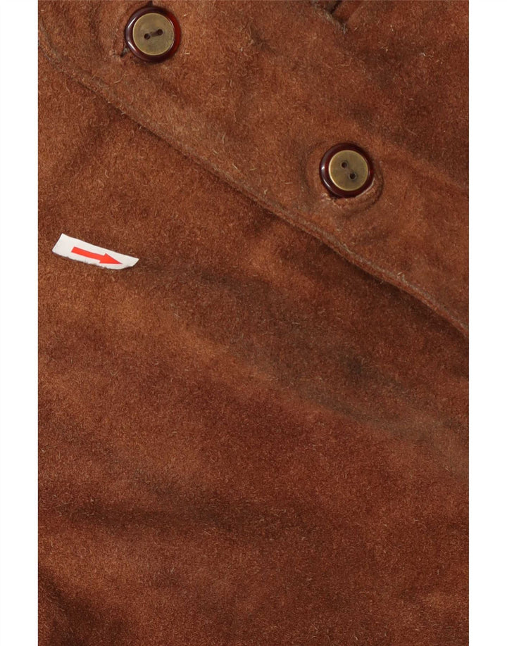 Vintage Ανδρικό Suede Γιλέκο UK 40 Δερμάτινο Μεσαίο Καφέ