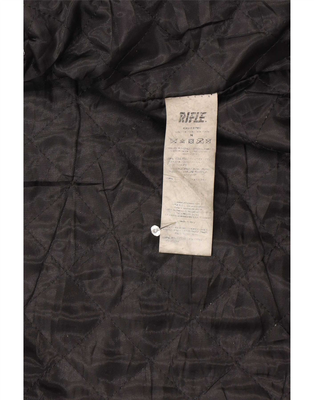 Rifle Γυναικείο Δερμάτινο Σακάκι Racer Uk 14 Medium Μαύρο