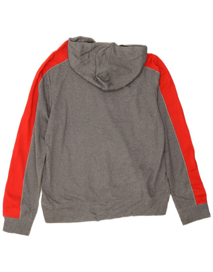 Ανδρικά γραφικά κουκούλα Fila 2XL Grey Colourblock Polyester