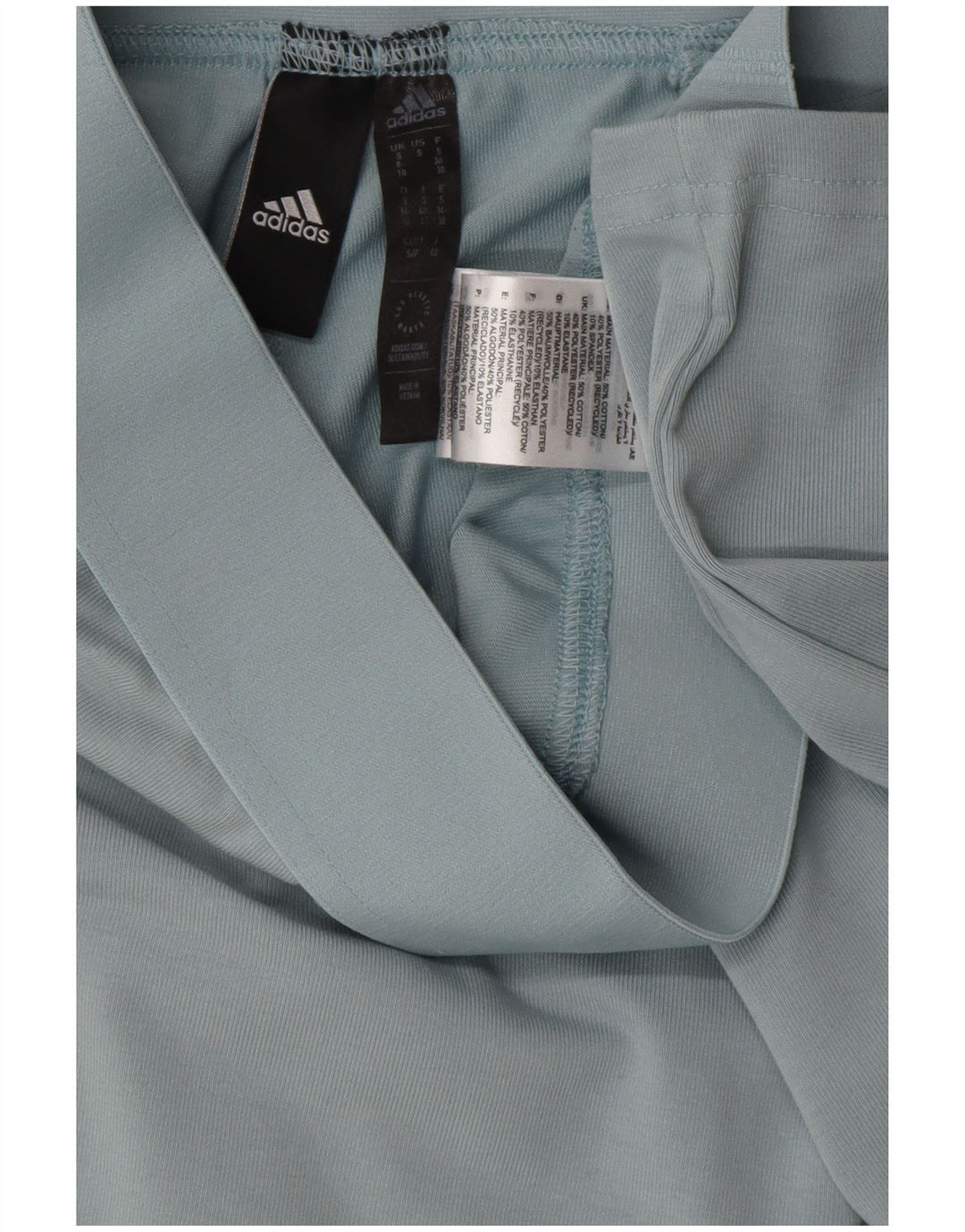 Γυναικείο Γραφικό Κολάν ADIDAS UK 8/10 Μικρό Μπλε Βαμβακερό