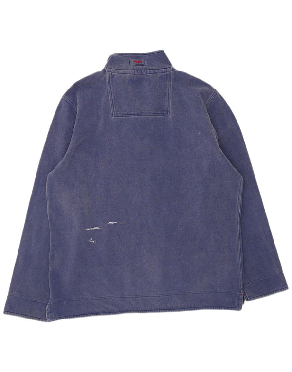 Ανδρικό φούτερ με φερμουάρ Crew Clothing Jumper 3XL Navy Blue Cotton