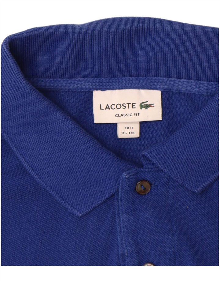 LACOSTE Ανδρικό πουκάμισο Polo Classic Fit Μέγεθος 8 3XL Μπλε βαμβακερό