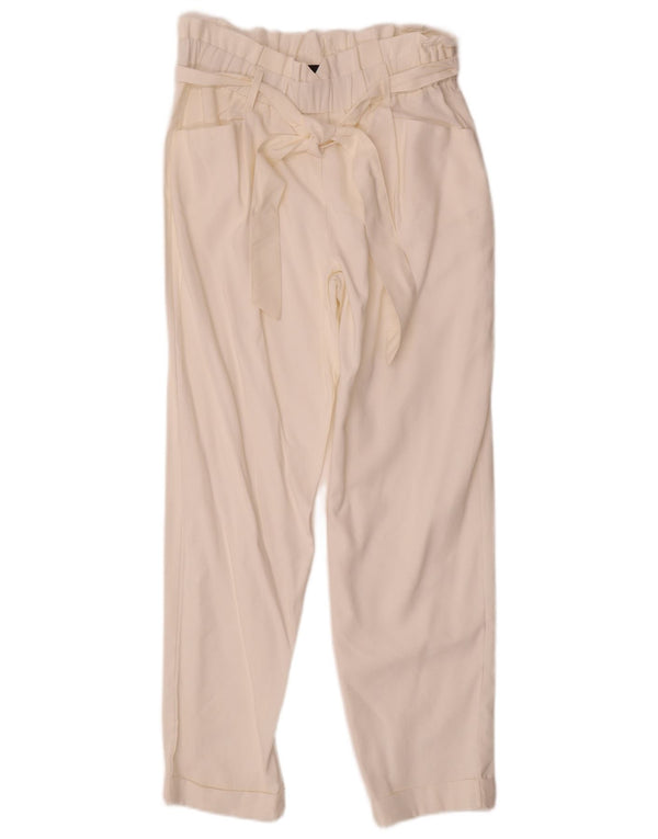 Zara Γυναικείο Trafaluc Ψηλόμεσο Casual Παντελόνι Medium W28 L27 Off White