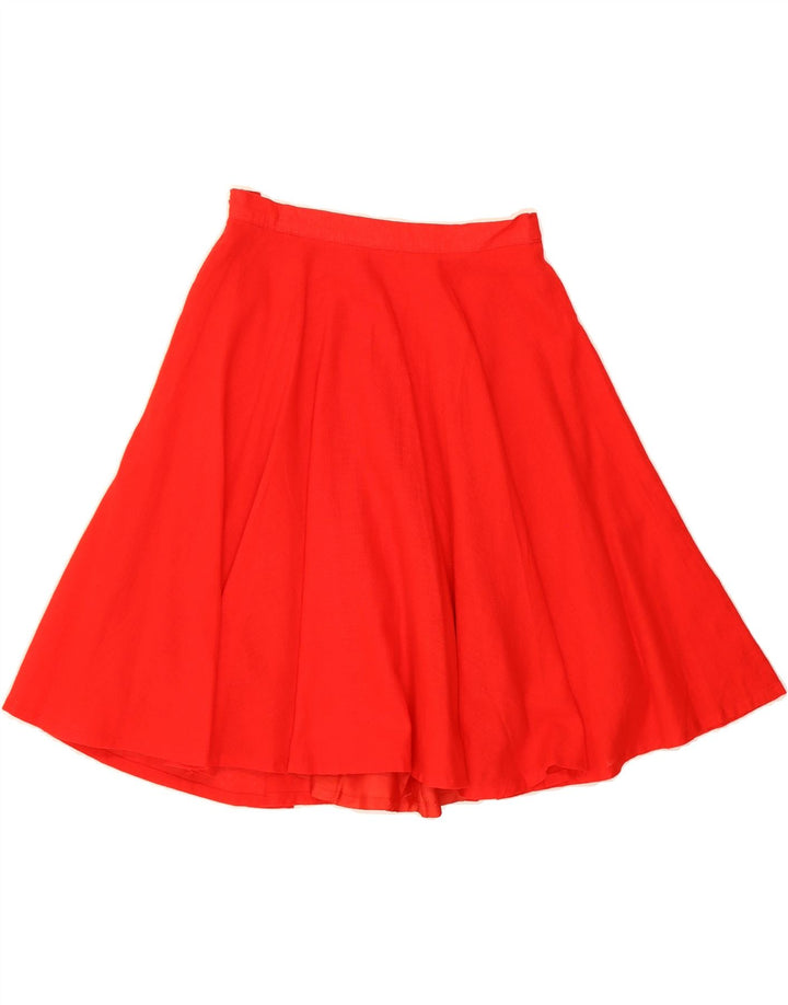 VINTAGE Womens A-Line Skirt W26 Small Red Vintage Vintage and Second-Hand Vintage from Messina Hembry 