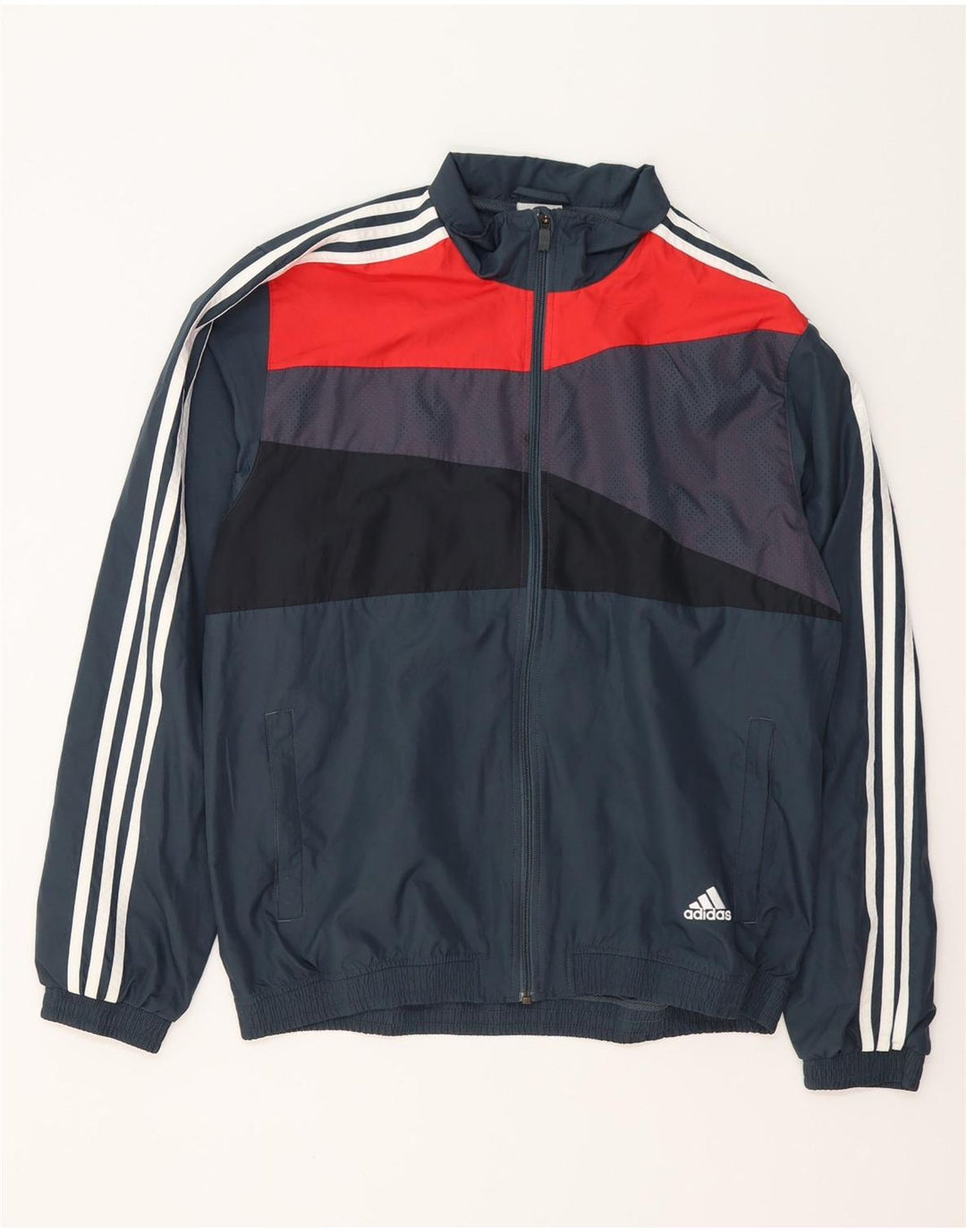Ανδρική φόρμα ADIDAS Top Jacket UK 44/46 Large Navy Blue Colorblock