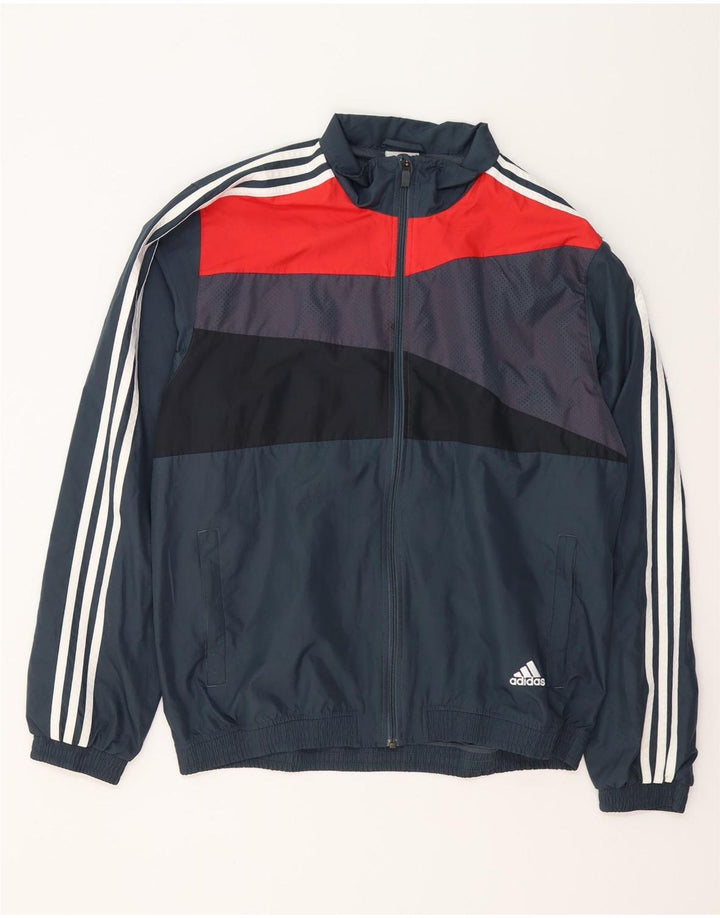 Ανδρική φόρμα ADIDAS Top Jacket UK 44/46 Large Navy Blue Colorblock