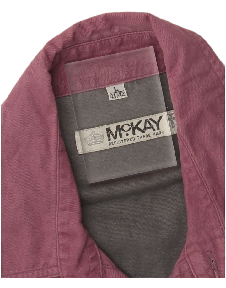 Ανδρικό πουκάμισο MCKAY 41/42 Large Grey Colourblock