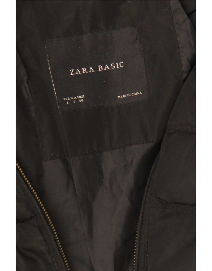 Zara Γυναικείο παλτό UK 10 Small Black Polyester