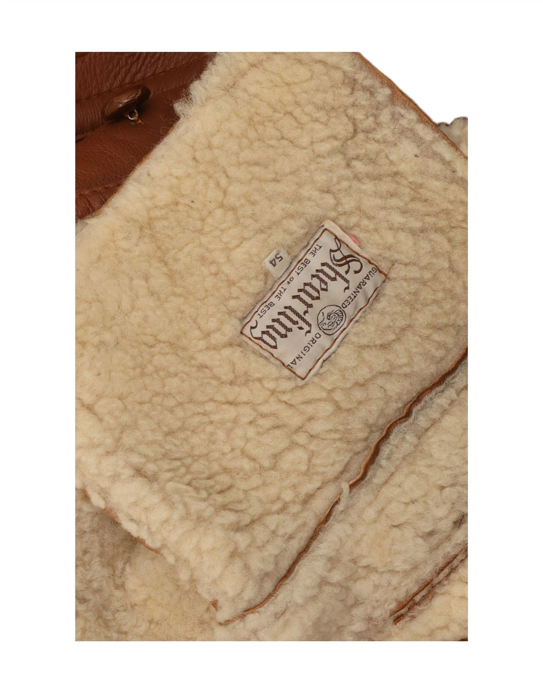 Vintage Ανδρικό Διπλό Μπουφάν Shearling IT 54 2XL Καφέ