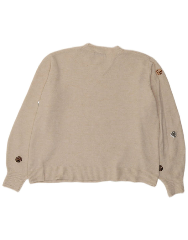 Marks & Spencer Γυναικείο πουλόβερ με λαιμόκοψη UK 18 XL με στίγματα