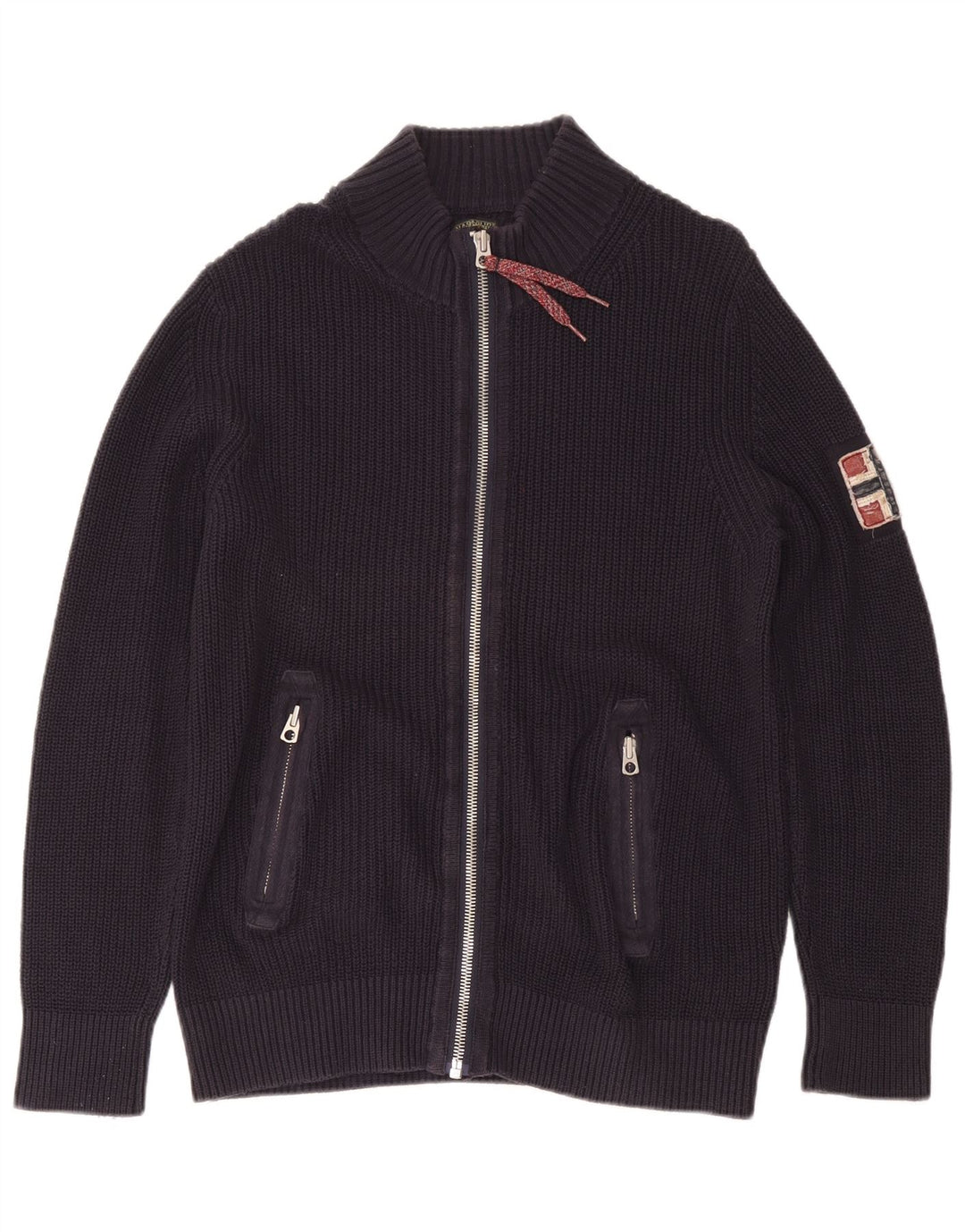 NAPAPIJRI Ανδρικό πουλόβερ Geographic Ζακέτα Μεγάλο Ναυτικό Βαμβακερό