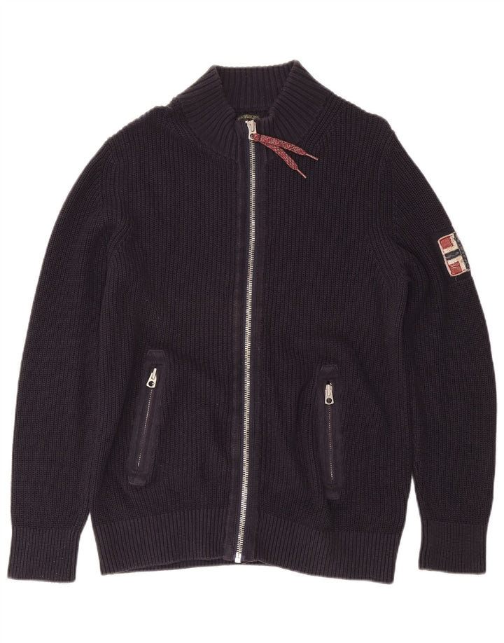 NAPAPIJRI Ανδρικό πουλόβερ Geographic Ζακέτα Μεγάλο Ναυτικό Βαμβακερό