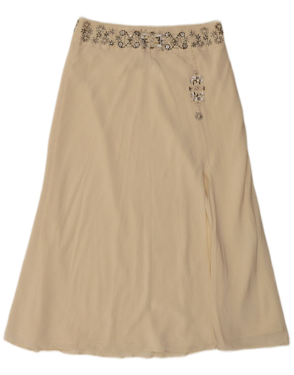 Γυναικεία φούστα Coast A-Line UK 10 Small W28 Beige Silk