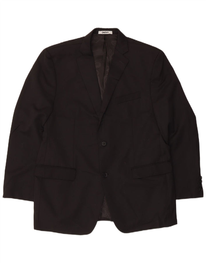 Dkny Ανδρικό σακάκι σακάκι με 2 κουμπιά UK 44 2XL Μαύρο μάλλινο