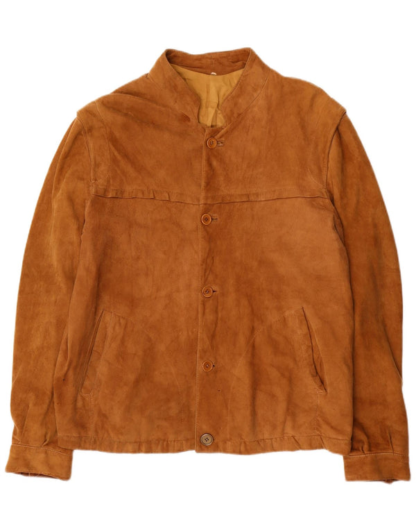 Ανδρικό Suede Jacket VINTAGE IT 50 Large Brown Δερμάτινο