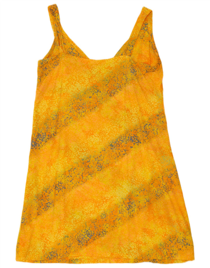 Vintage Γυναικείο Sundress UK 14 Medium Yellow Paisley