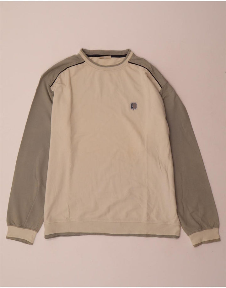 Ανδρική φούτερ ASICS Jumper 2XL Off White Colourblock Βαμβακερή