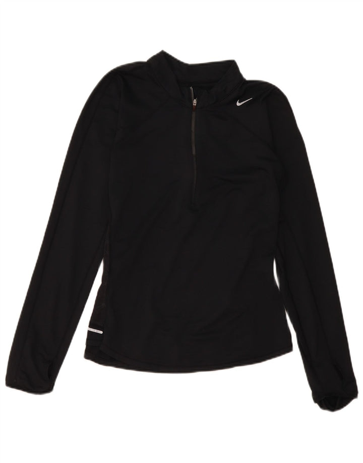 Γυναικεία φόρμα πουλόβερ με φερμουάρ Nike Dri Fit Top UK 12 Medium Black