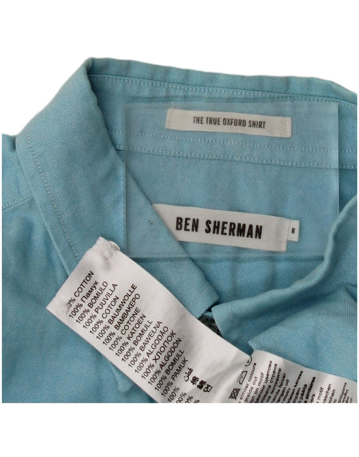BEN SHERMAN Ανδρικό πουκάμισο από μεσαίο μπλε βαμβακερό