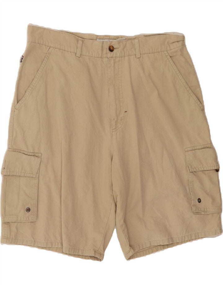 FILA Mens Cargo Shorts W36 Large Beige Vintage Fila and Second-Hand Fila from Messina Hembry 
