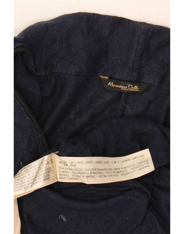 Massimo Dutti Γυναικεία Μπλούζα Top UK 18 XL Navy Blue Λευκό