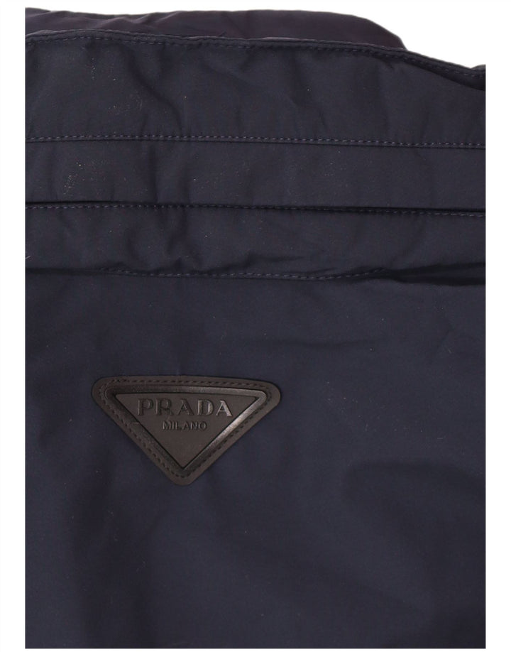 Ανδρικό μπουφάν PRADA Windbreaker IT 52 XL Navy Blue Polyester Classic